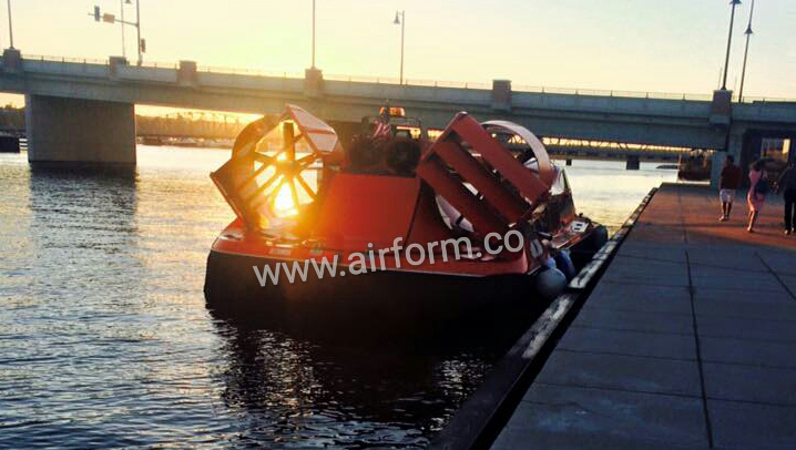 Air Form's AF46 hovercraft docked