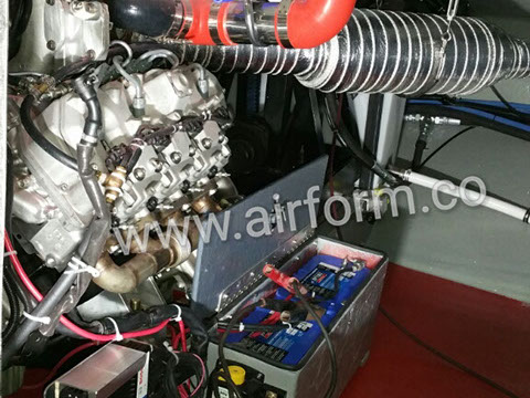 Air Form's AF18 hovercraft engine room