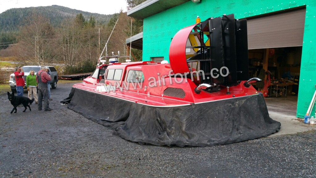 Air Form's AF18 hovercraft on display