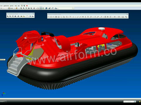 Air Form's AF46 hovercraft 3D rendering